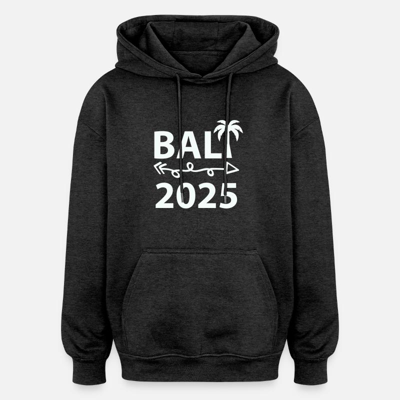 Bali 2025 - Sweat à capuche oversize unisexe - charbon