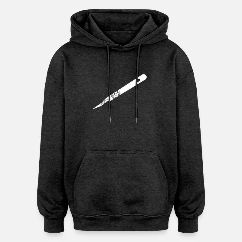 bistouri_bs3 - Sweat à capuche oversize unisexe - charbon