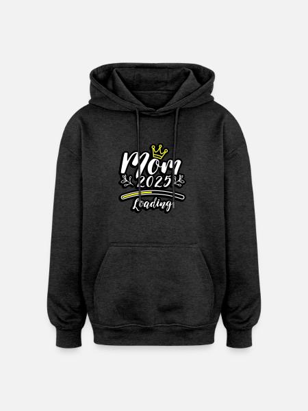 Mama 2025 Loading Mom - Oversized Unisex Hoodie - Anthrazit