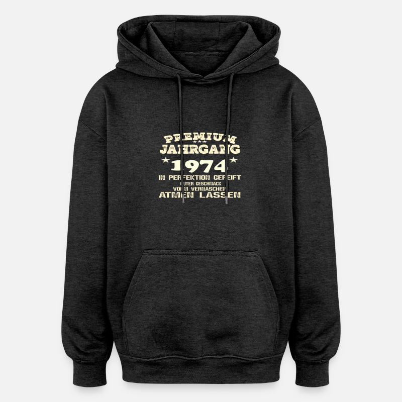 1974 Perfektion gereift - Oversized Unisex Hoodie - Anthrazit