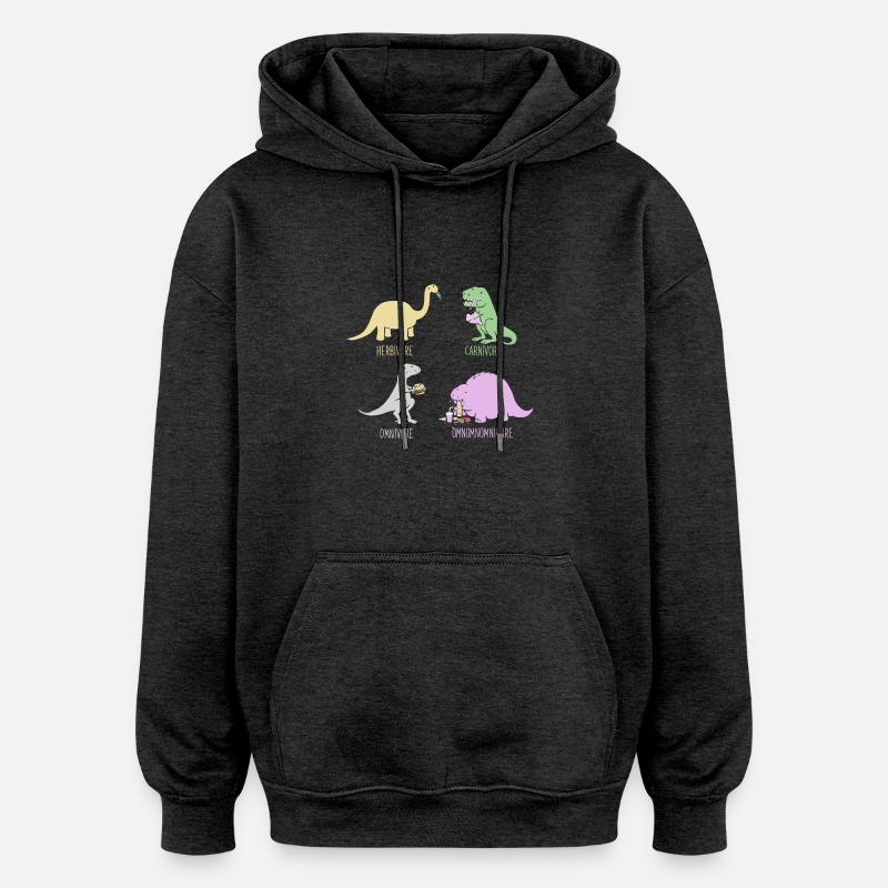 Omnomnivore - Oversized Unisex Hoodie - Anthrazit