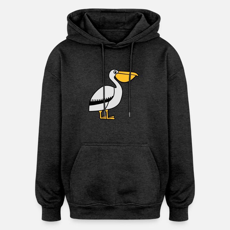Pelican - Sweat à capuche oversize unisexe - charbon