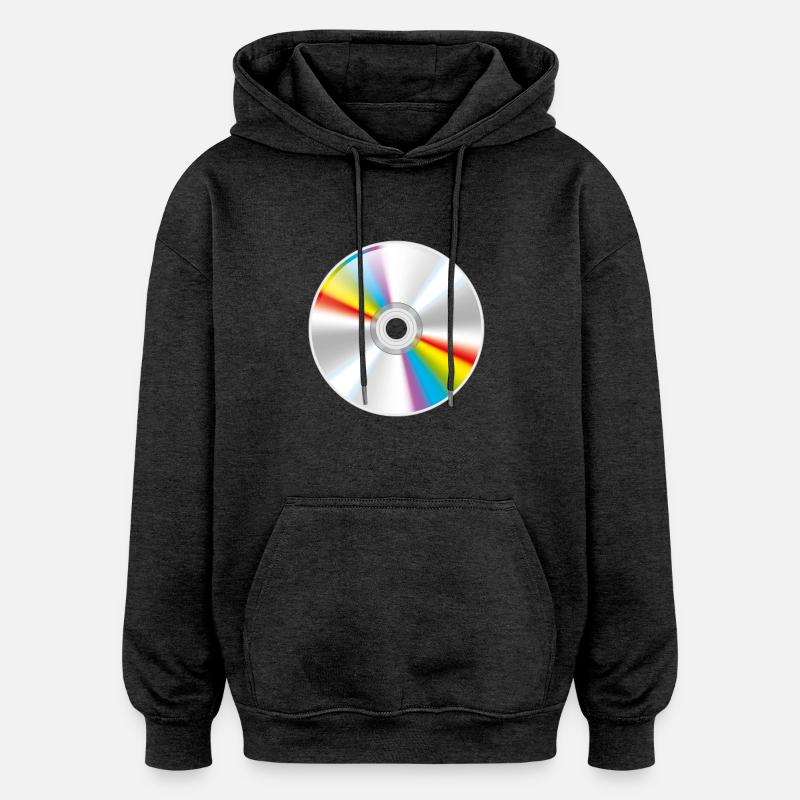 Smiley CD - Sweat à capuche oversize unisexe - charbon