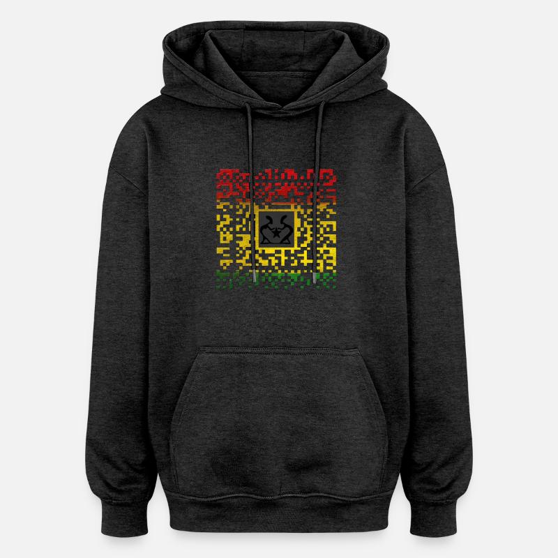 Reggae Code - Sweat à capuche oversize unisexe - charbon