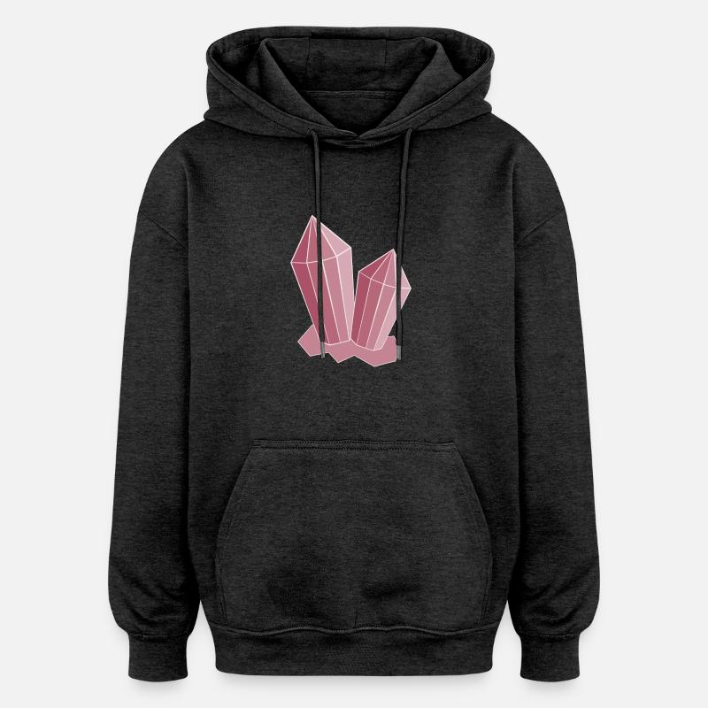 Kristall Rosa - Oversized Unisex Hoodie - Anthrazit