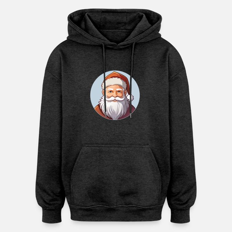 Père Noël - Sweat à capuche oversize unisexe - charbon