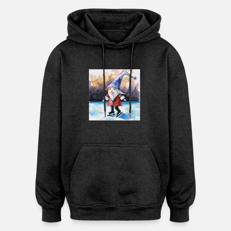 Je suis heureux - Sweat à capuche oversize unisexe - charbon