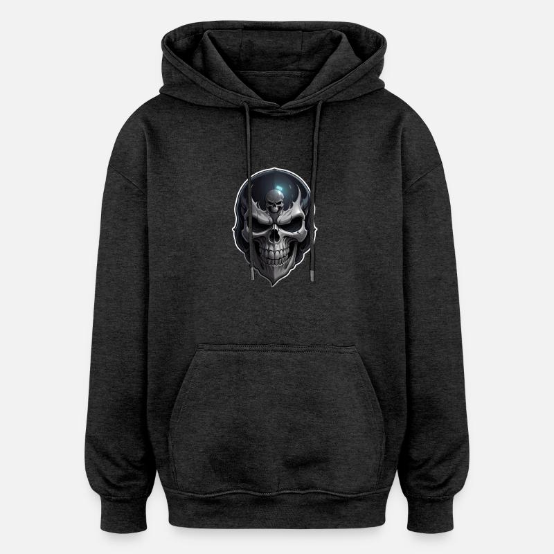 Crâne de Totenkopf - Sweat à capuche oversize unisexe - charbon
