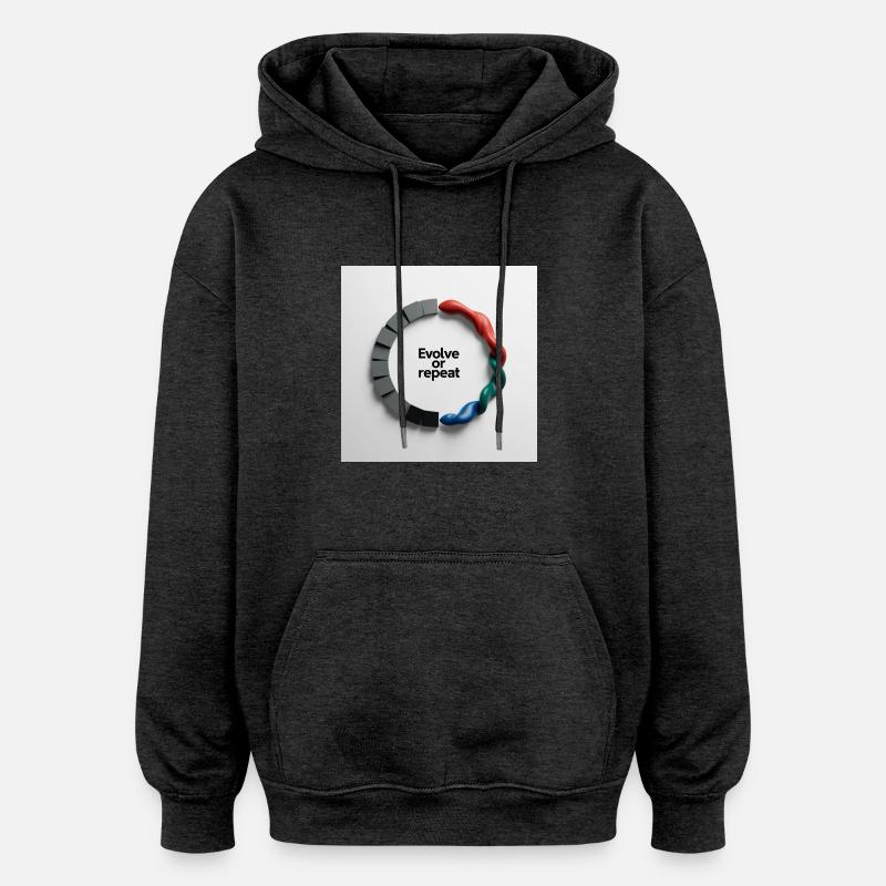 Evolve or Repeat - Oversized Unisex Hoodie - Anthrazit