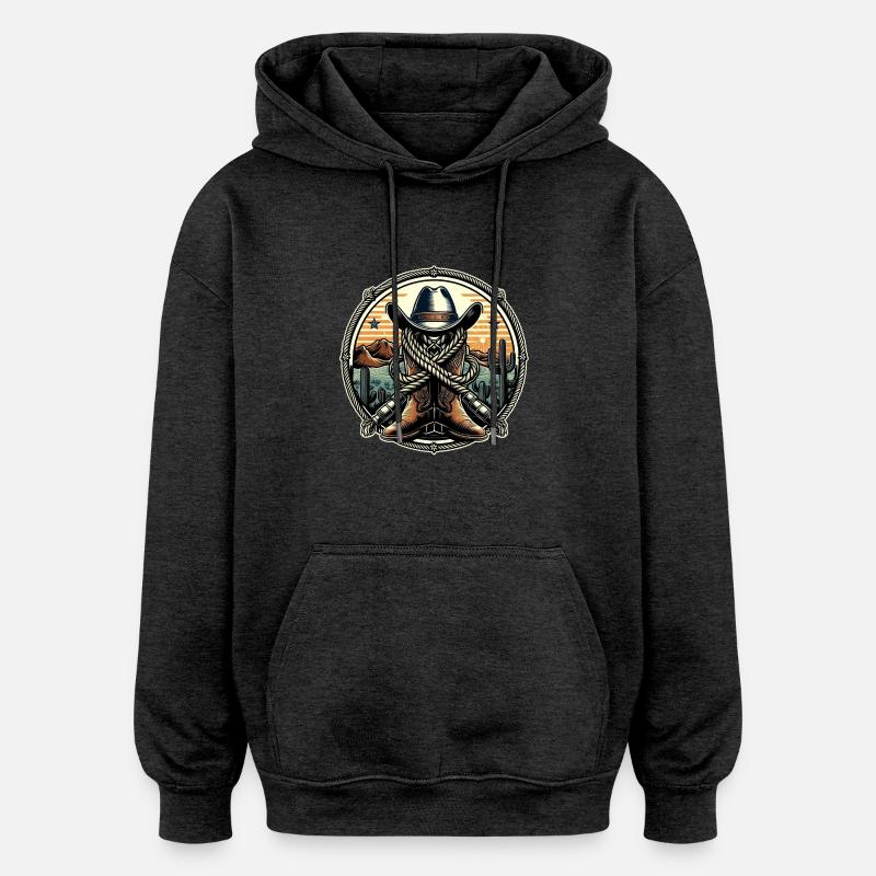 Logo de l’Ouest 1 - Sweat à capuche oversize unisexe - charbon