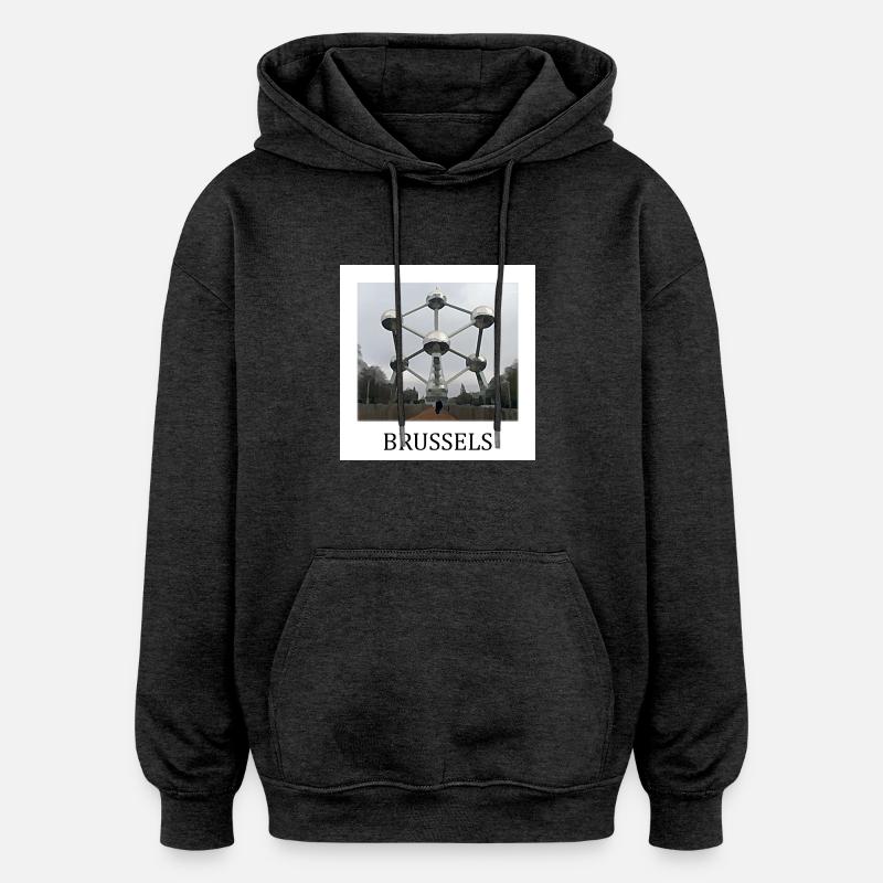 Brüsseler Atomium - Oversized Unisex Hoodie - Anthrazit