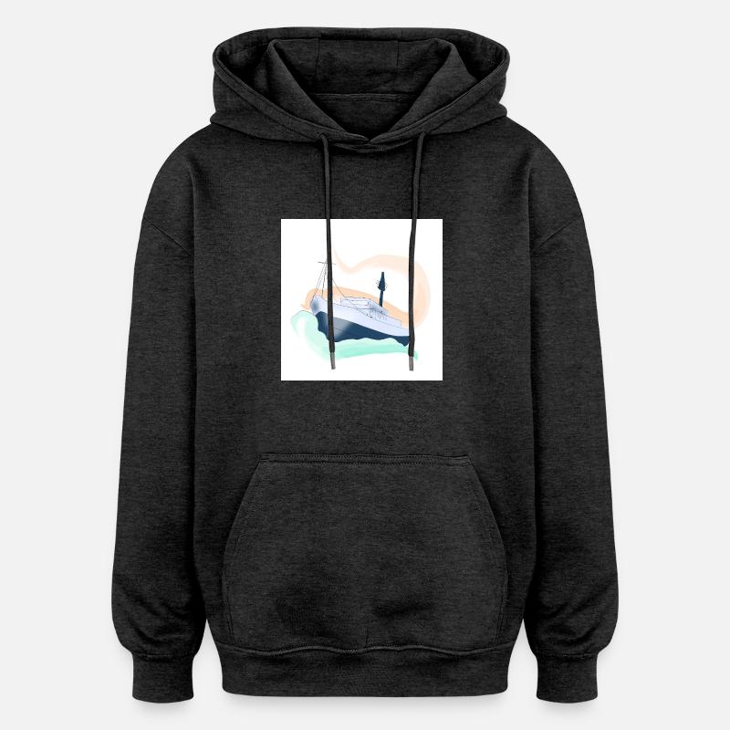 Croisière vacances - Sweat à capuche oversize unisexe - charbon