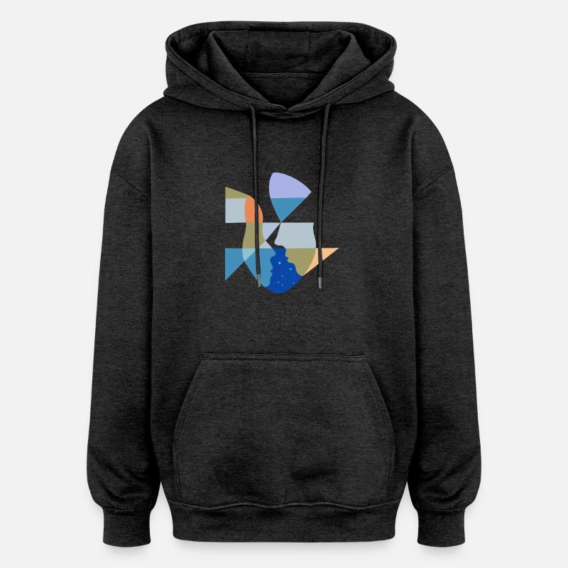 Connexion céleste - Sweat à capuche oversize unisexe - charbon