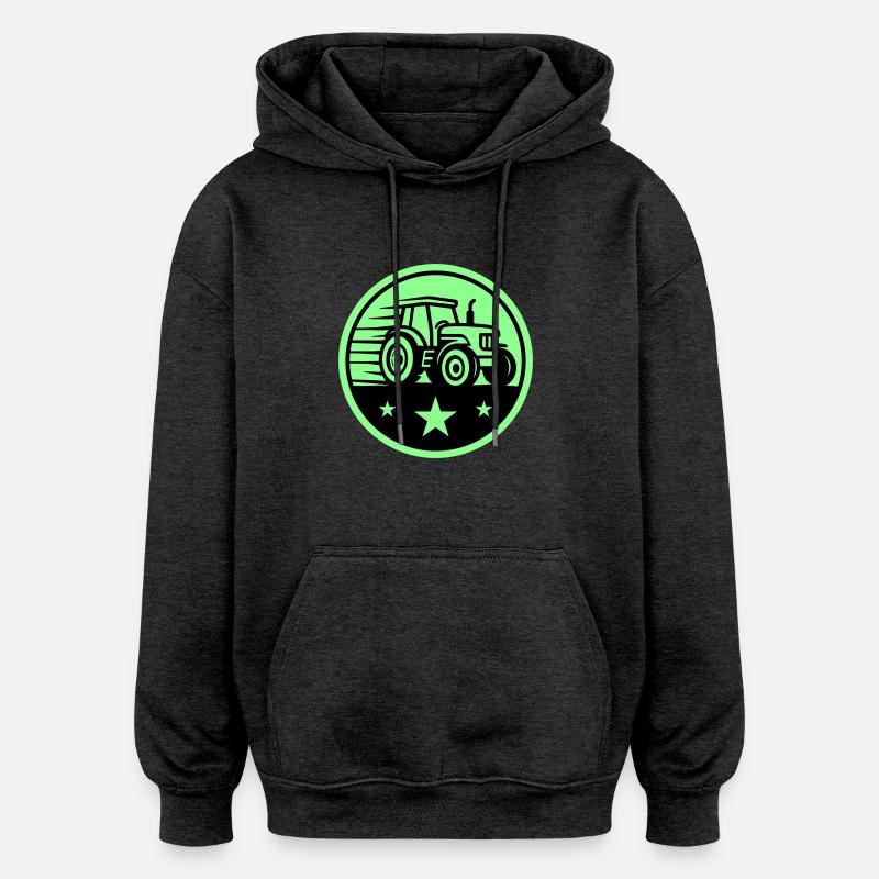 Traktor Farmer - Oversized Unisex Hoodie - Anthrazit