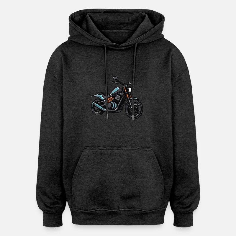 Motard - Sweat à capuche oversize unisexe - charbon