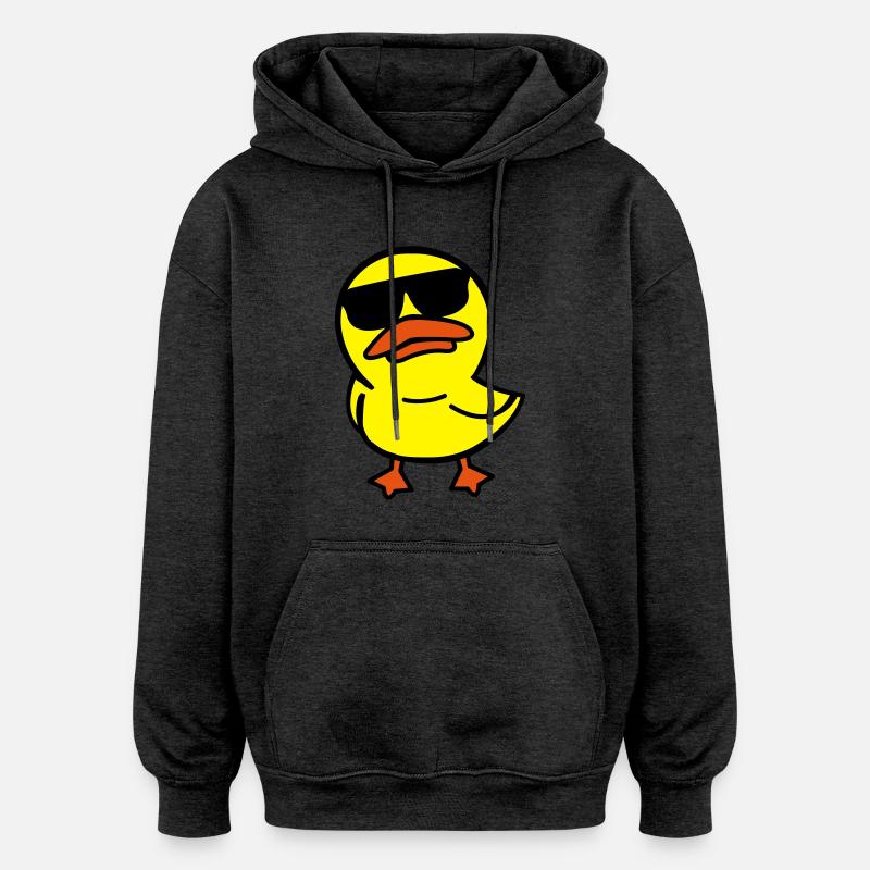 cool_duck_02 - Sweat à capuche oversize unisexe - charbon