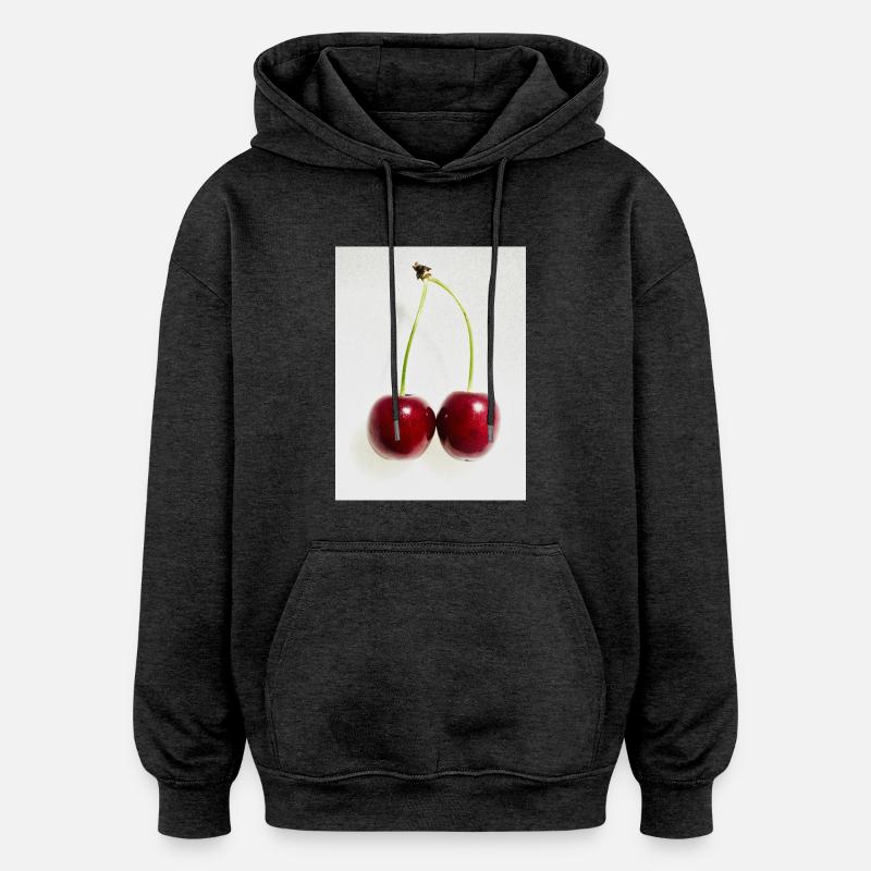 Kirsche - Oversized Unisex Hoodie - Anthrazit