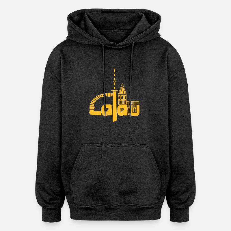 Calau - CA - OSL - Lausitz - Sweat à capuche oversize unisexe - charbon