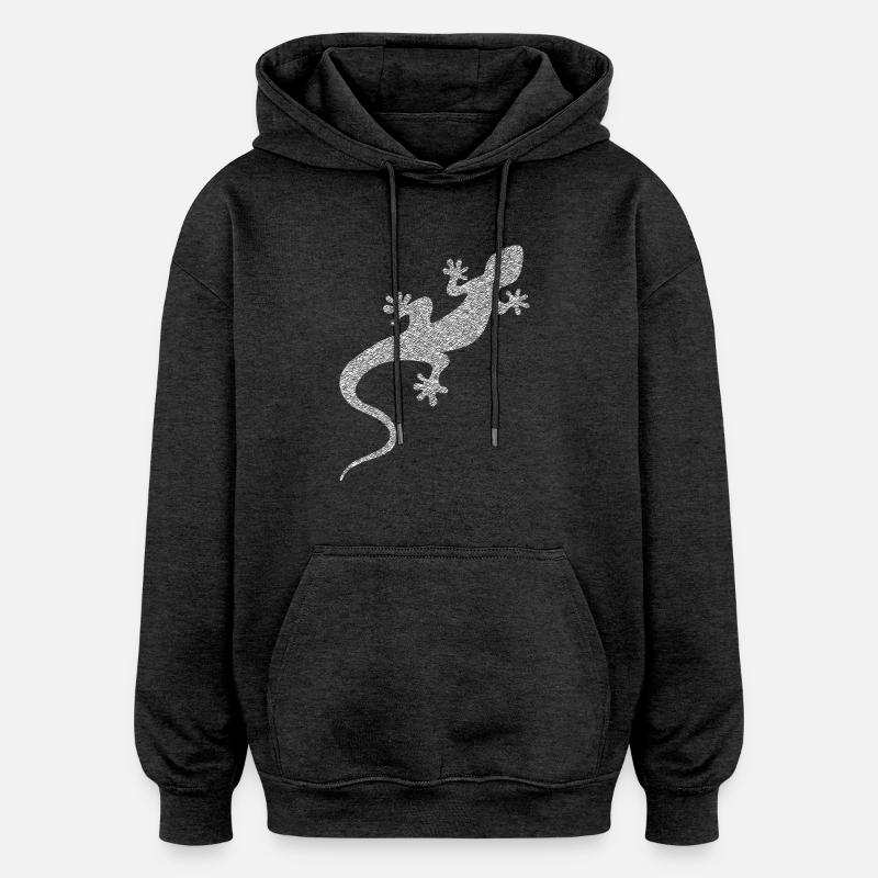 Die weiße Eidechse - Oversized Unisex Hoodie - Anthrazit
