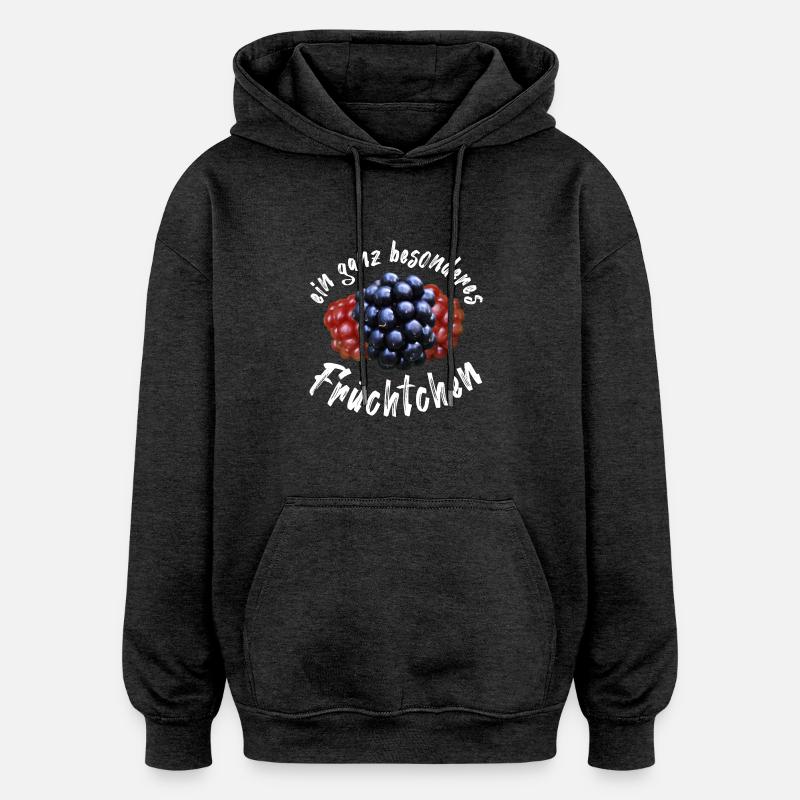Brombeere Brombeeren Beeren Früchte - Oversized Unisex Hoodie - Anthrazit
