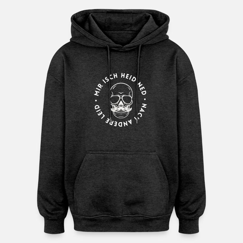 HIMWHITE - Oversized Unisex Hoodie - Anthrazit