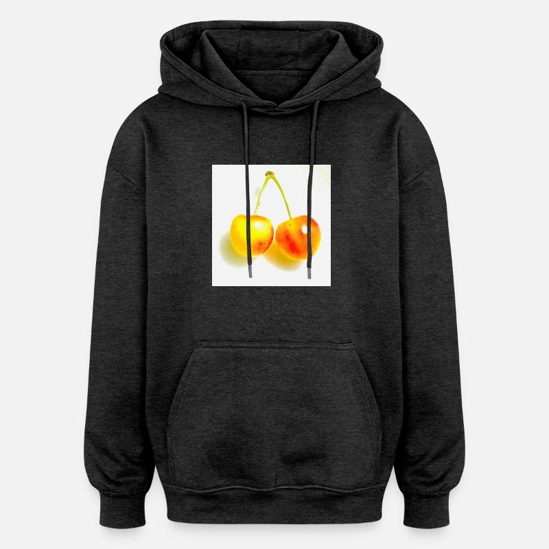 Kirsche - Oversized Unisex Hoodie - Anthrazit