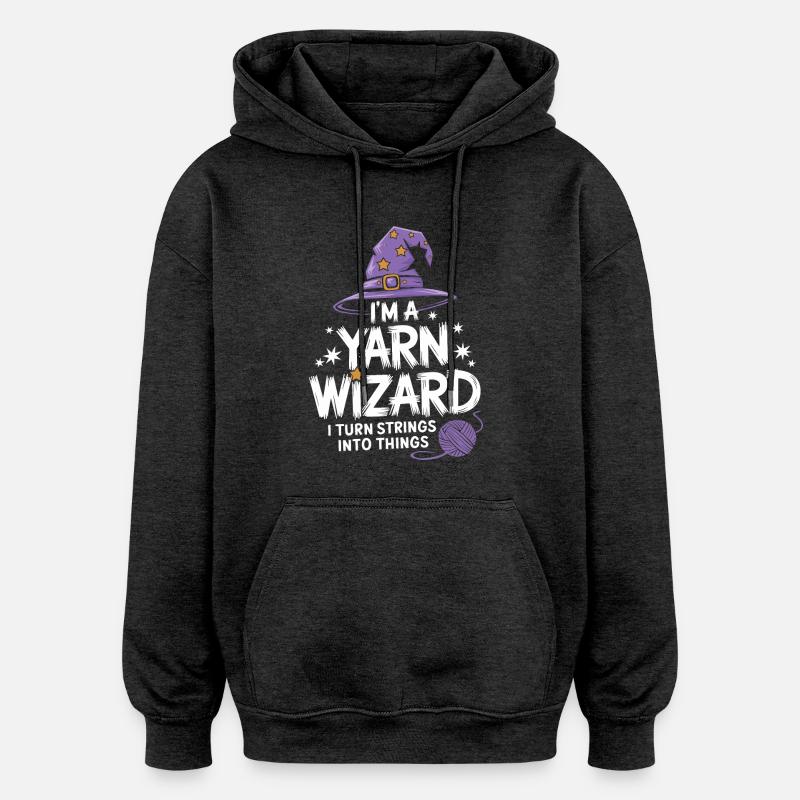 Unleash creativity with wool - Oversized Unisex Hoodie - charcoal grey
