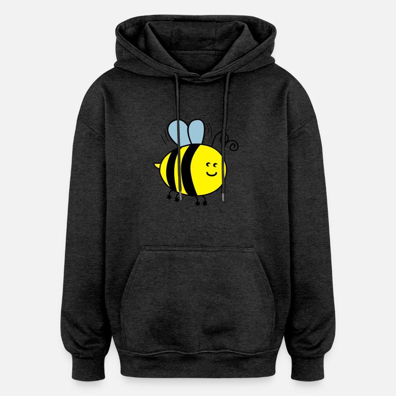biene_002 - Oversized Unisex Hoodie - charcoal grey