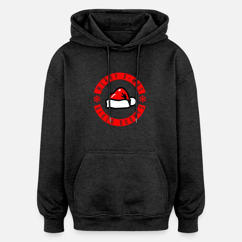 Joyeux Noël Copains Motards - Sweat à capuche oversize unisexe - charbon