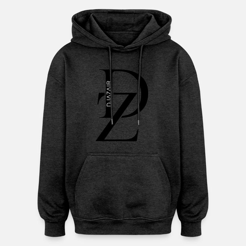 djazair2 - Sweat à capuche oversize unisexe - charbon