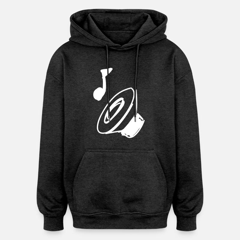 haut-parleur - Sweat à capuche oversize unisexe - charbon