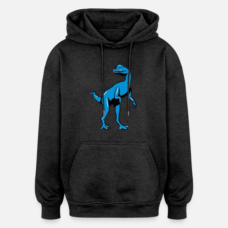 Dilophosaurus dinosaure de dinosaures - Sweat à capuche oversize unisexe - charbon