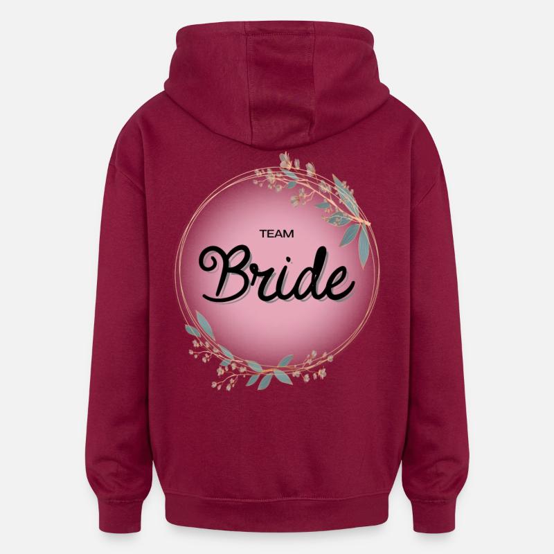 Équipe Bride4 - Sweat à capuche oversize unisexe - bordeaux