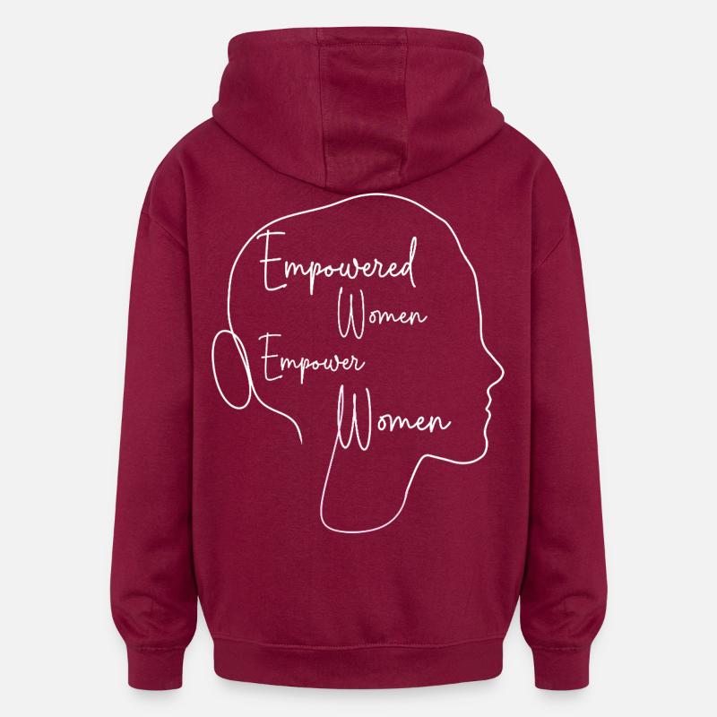Pouvoir des filles - Sweat à capuche oversize unisexe - bordeaux