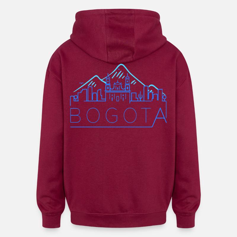 BOGOTA - Sweat à capuche oversize unisexe - bordeaux