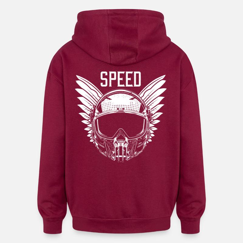 Vitesse - Sweat à capuche oversize unisexe - bordeaux