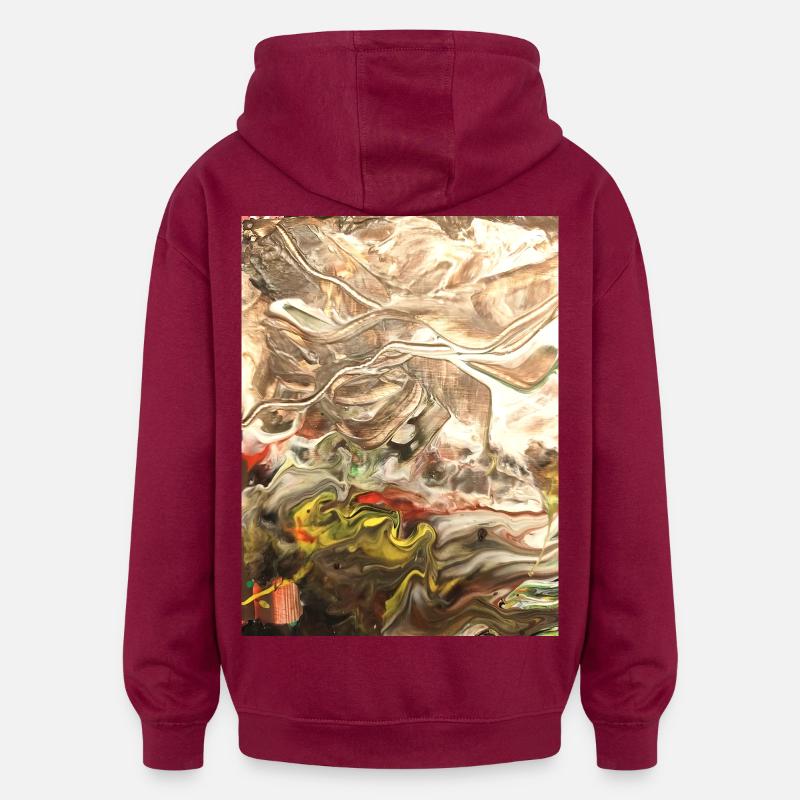 Flouter l’environnement - Sweat à capuche oversize unisexe - bordeaux