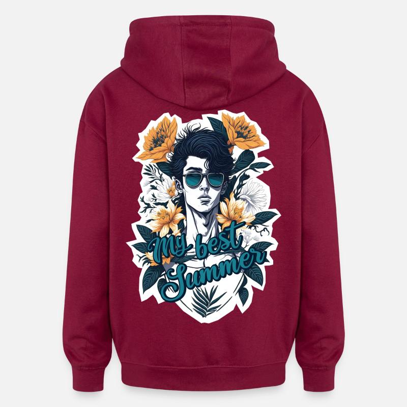 My best summer - Sweat à capuche oversize unisexe - bordeaux