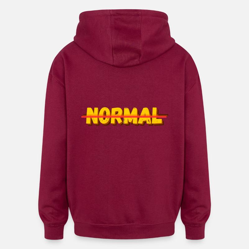 Normal - Sweat à capuche oversize unisexe - bordeaux