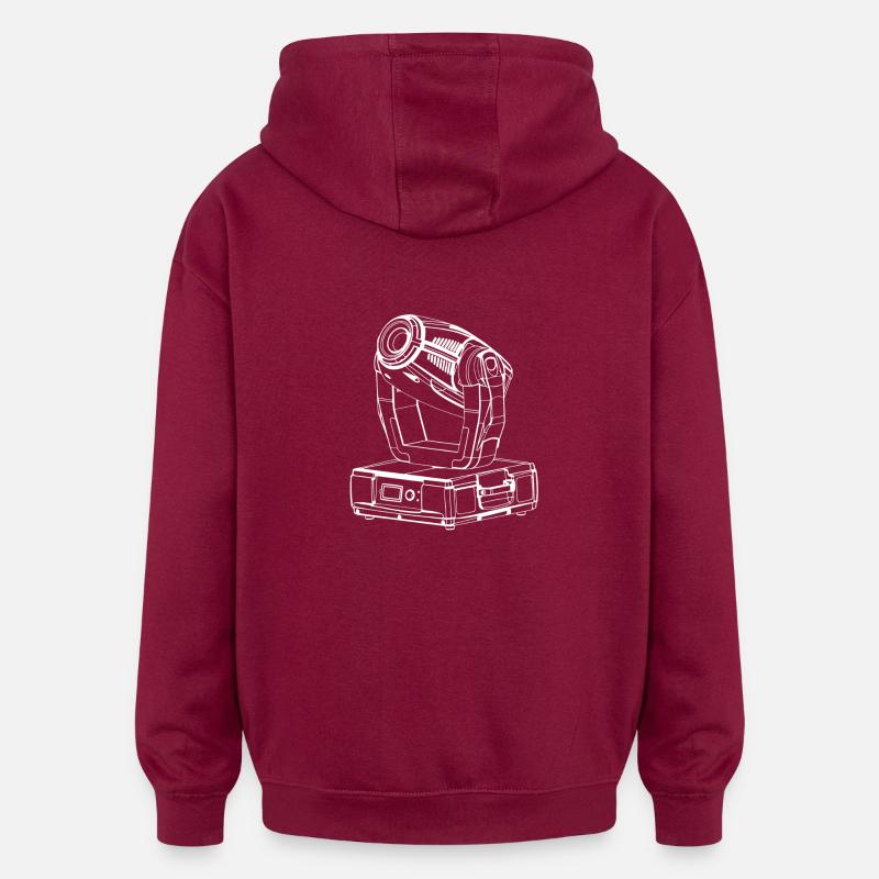 Lichttechniker - Oversized Unisex Hoodie - Burgunderrot