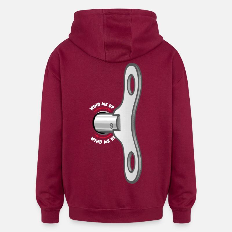 Une clé à l’arrière - Sweat à capuche oversize unisexe - bordeaux