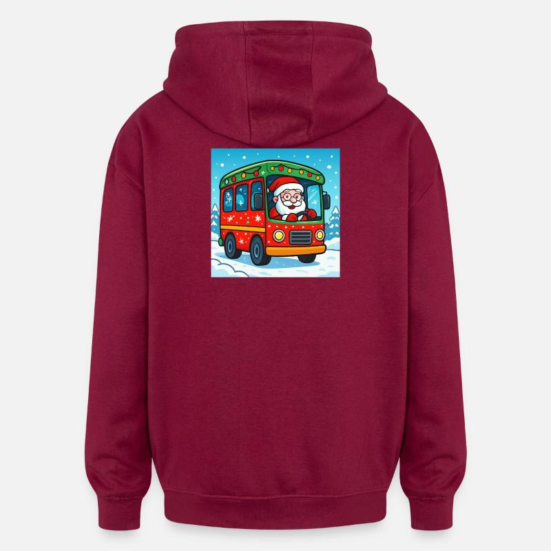 ChatOn_image - Sweat à capuche oversize unisexe - bordeaux