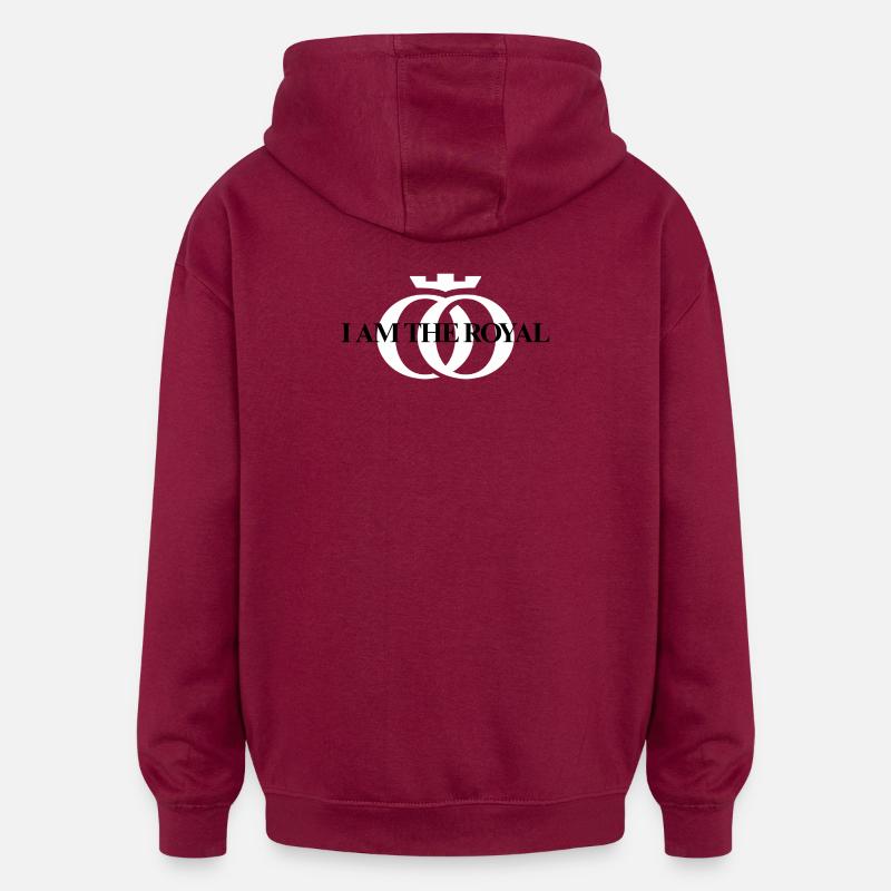 ICH BIN DER KÖNIG – Oppoline Kollektion - Oversized Unisex Hoodie - Burgunderrot