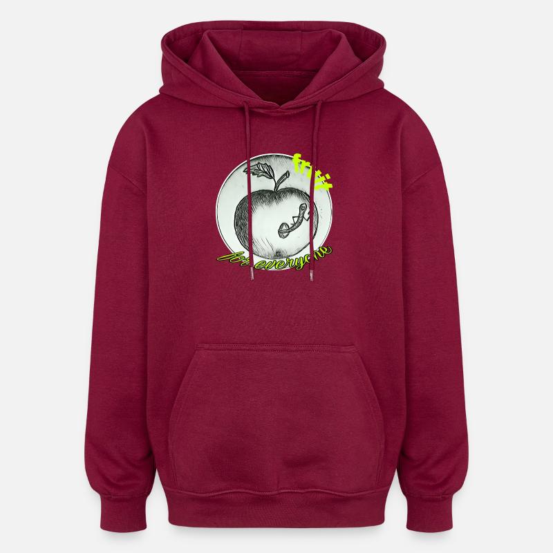Fruit - Oversized Unisex Hoodie - burgundy