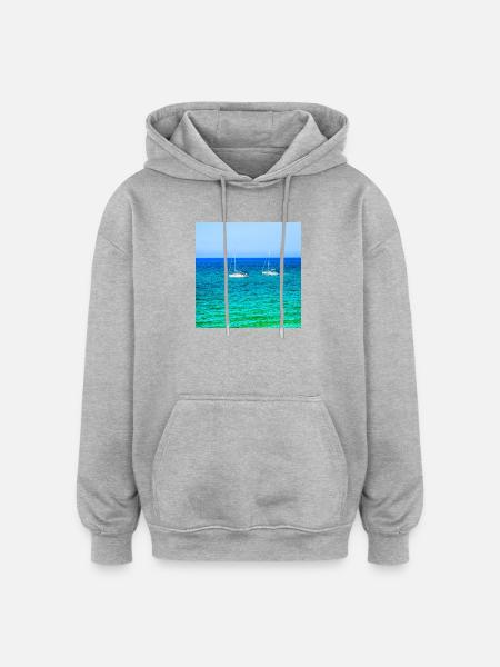 Voile d’été - Sweat à capuche oversize unisexe - bordeaux