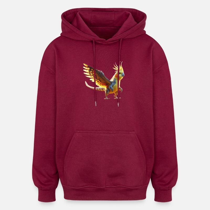 Nymphendino (01) - Sweat à capuche oversize unisexe - bordeaux