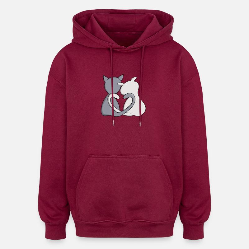 Liebe ist das Beste im Leben - Oversized Unisex Hoodie - Burgunderrot