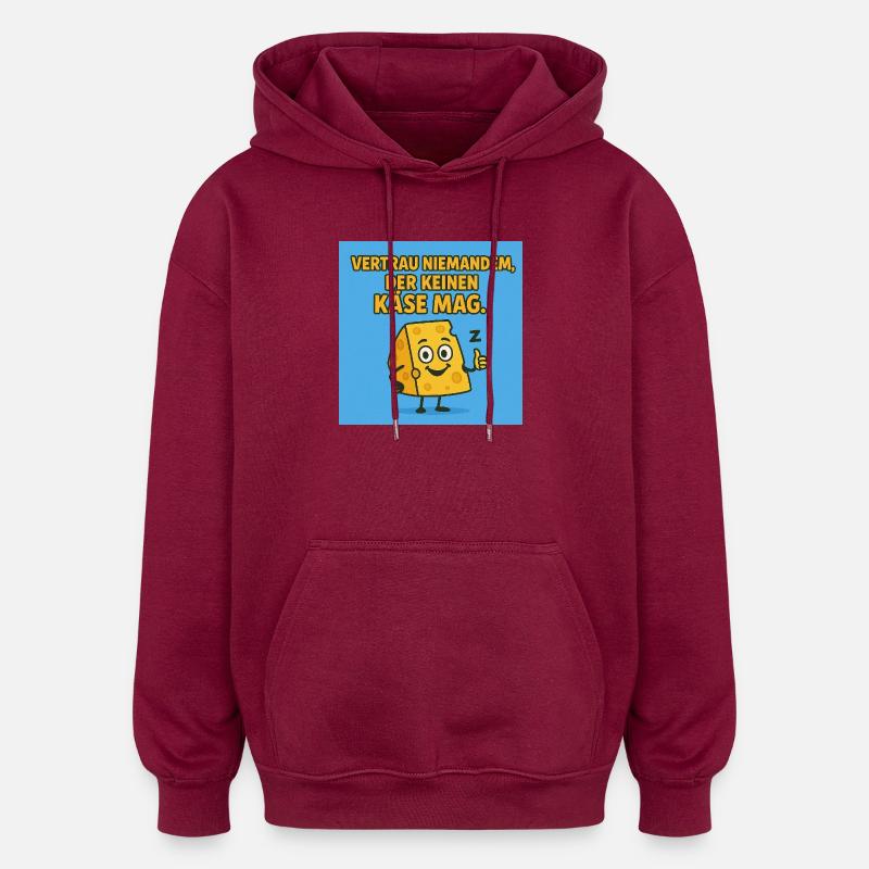 Ne faites confiance à personne - Sweat à capuche oversize unisexe - bordeaux