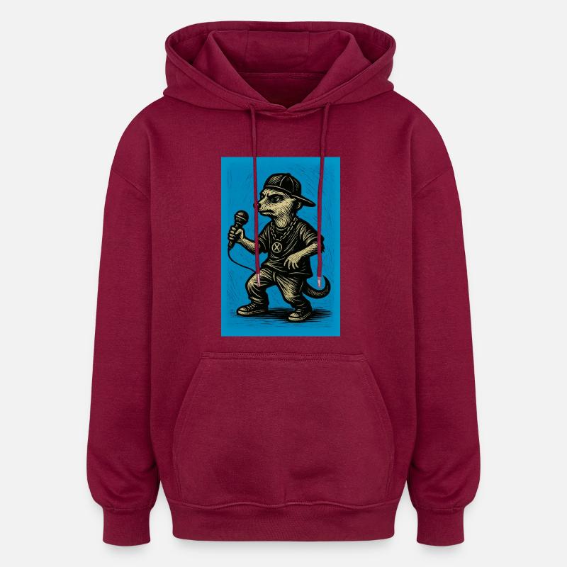 erdmännchen - comic-helden 3 - Oversized Unisex Hoodie - Burgunderrot