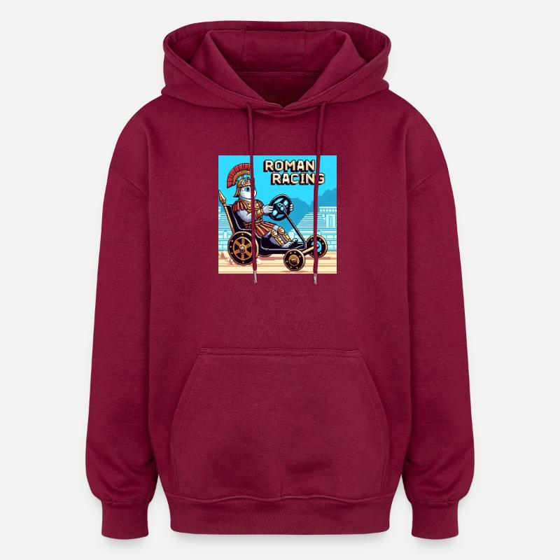 Le cursus - Sweat à capuche oversize unisexe - bordeaux